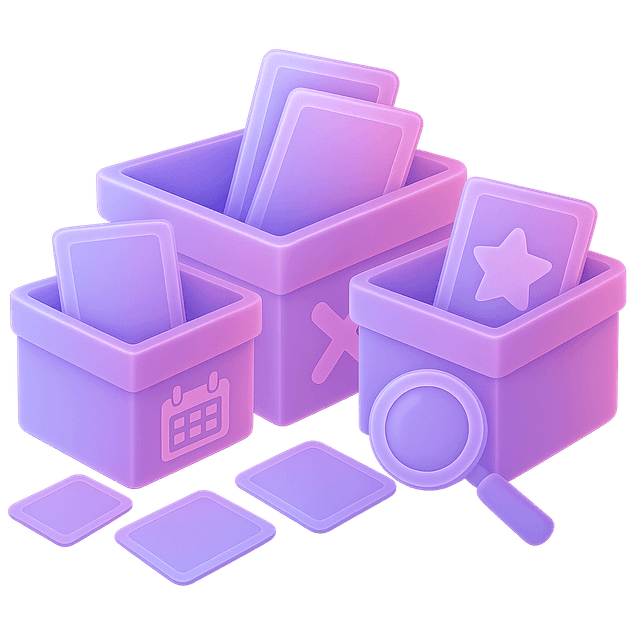 Illustration für Lernkarten Sammlung